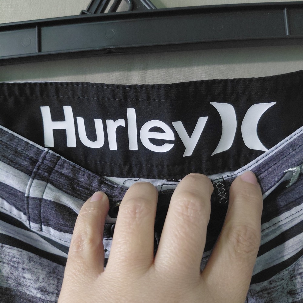 Hurley Phantom Shorts Men 38 Gray Boardwalk Stretch Flat Hybrid Performance - Picture 3 of 13